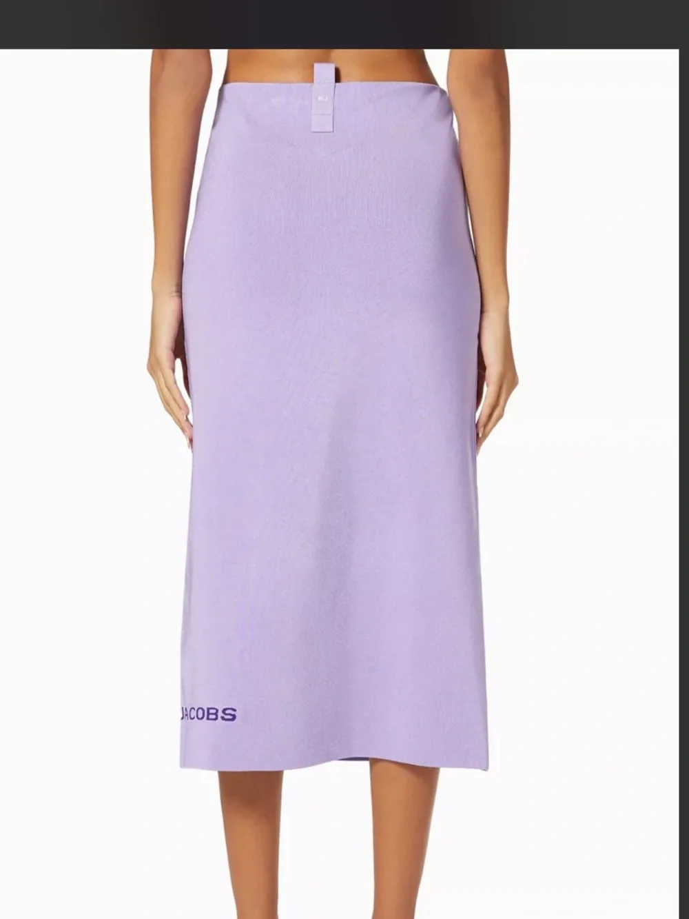 Marc Jacobs Lavender purple Logo Knit Tube Midi Skirt sz XS